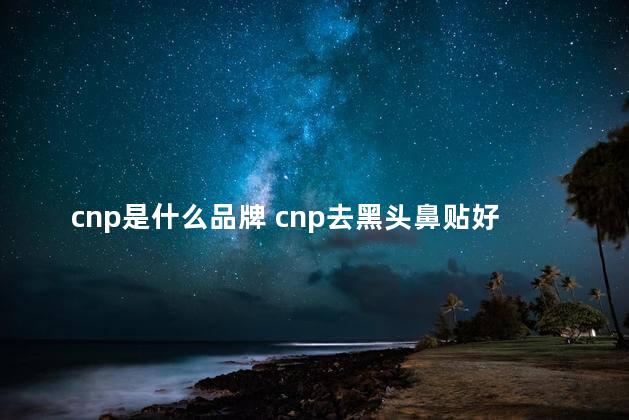 cnp是什么品牌 cnp去黑头鼻贴好用吗